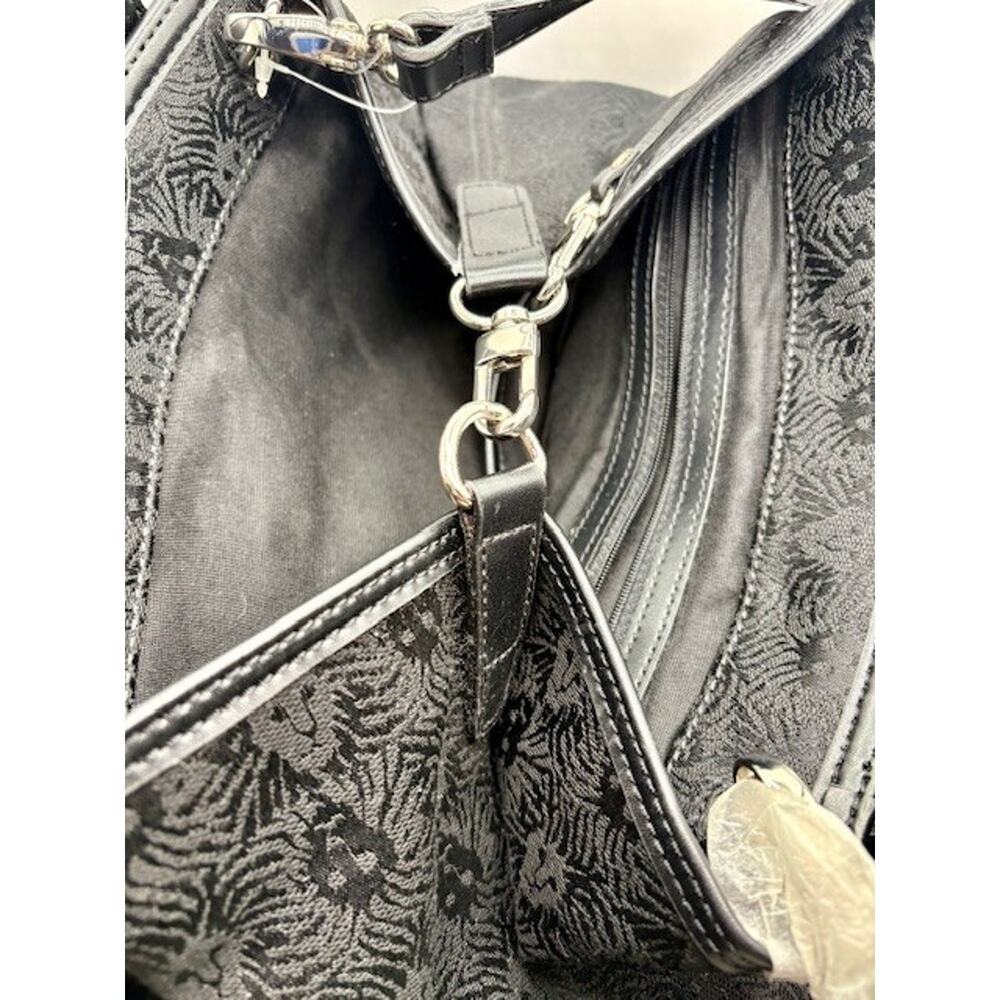 Women's Travel Bag Anne Klein New York Black Travel/Tote Monogram Print Bag - Picture 7 of 14
